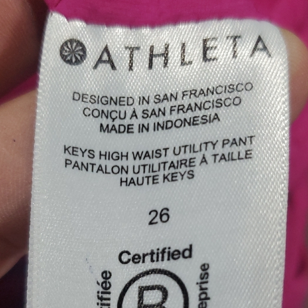 Alicia Keys X Athleta Bold Pink High Waisted Utility Pants - Picture 3 of 10